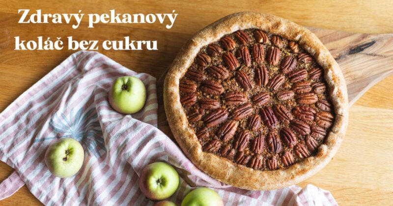 Ořechový pecan pie: Pekanový koláč bez cukru.